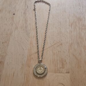 Pierre Cardin  Gemini Gold-Tone Double Round Medallion Pendant Necklace
